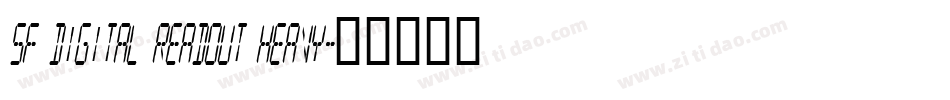 SF Digital Readout Heavy字体转换